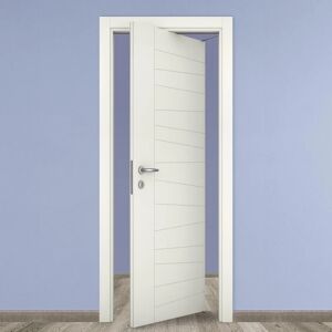 COOPLEGNO Porta rototraslante Madera bianco L 70 x H 210 cm destra