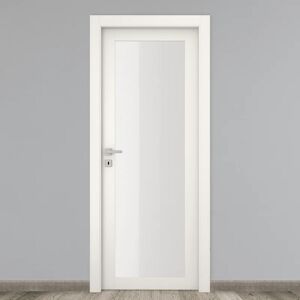 COOPLEGNO Porta battente Glass vetrata bianco L 60 x H 210 cm destra