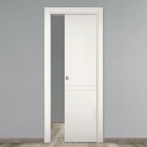 COOPLEGNO Porta scorrevole Clean bianco L 80 x H 210 cm reversibile