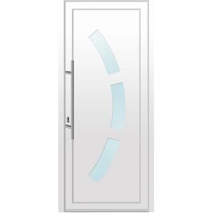 Leroy Merlin Portoncino d'ingresso 10007 bianco/bianco L 80 x H 210 cm apertura destra