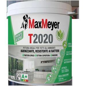 MAXMEYER Pittura per interni traspirante,  T2020 bianco opaco, 0.75 L