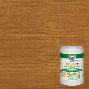 ICA FOR YOU Impregnante per legno da esterno a base acqua  Color+ noce medio semi opaco 5 lt, 10 anni di protezione.