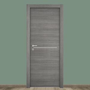 COOPLEGNO Porta battente Klee inserto cromo pietra L 80 x H 200 cm reversibile