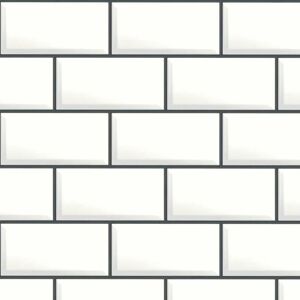 A.S. CREATION Carta da parati Tiles bianco, 53 cm x 10.05 m