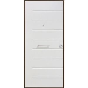 Tecnomat PORTA BLINDATA GLAUKO WHITE FALSO TELAIO APERTURA SPINTA A SINISTRA 210x90 cm (HxL) CLASSE 3