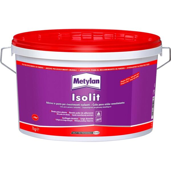 henkel metylan isolit adesivo acrilico per polistirolo e piastrelle confezione 7 kg - metylan isolit