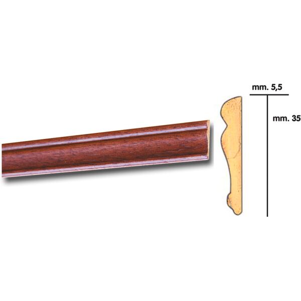 magica 3506mb21 cornice per parati 5,5 x35 mogano h.200 barocco pezzi 25 - 3506mb21