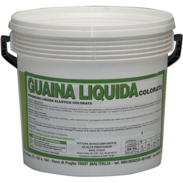 vodichem guainaliquidacolorata guaina liquida impermeabilizzante resine sintetiche pronta all'uso colore grigio quantità 20 kg