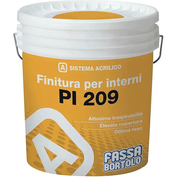 fassa idropittura traspirante pi209  5 l universale per interno 4-5 m² con 1 l a 2 mani