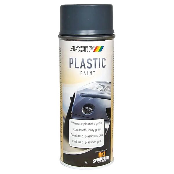 motip smalto spray per plastica  grigio 400 ml 3,5 - 4 m² con 1 l