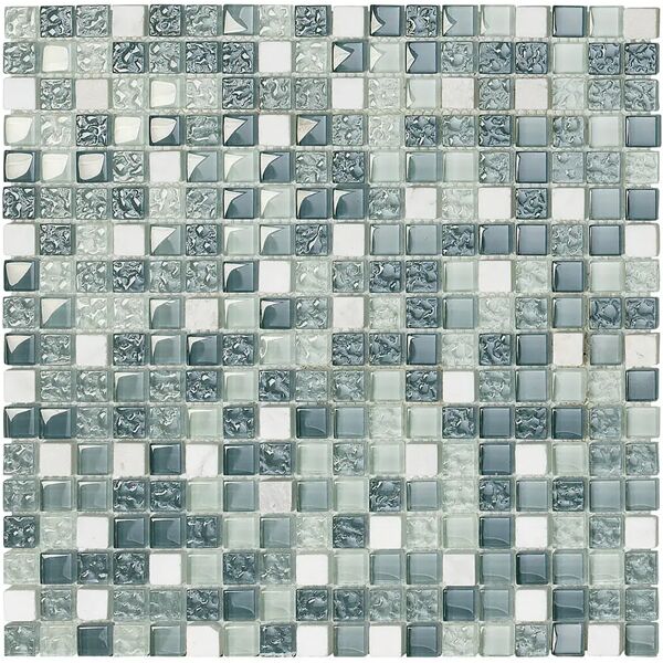 tecnomat mosaico barcellona grigio 30x30x0,8 cm al pezzo mix marmo vetro