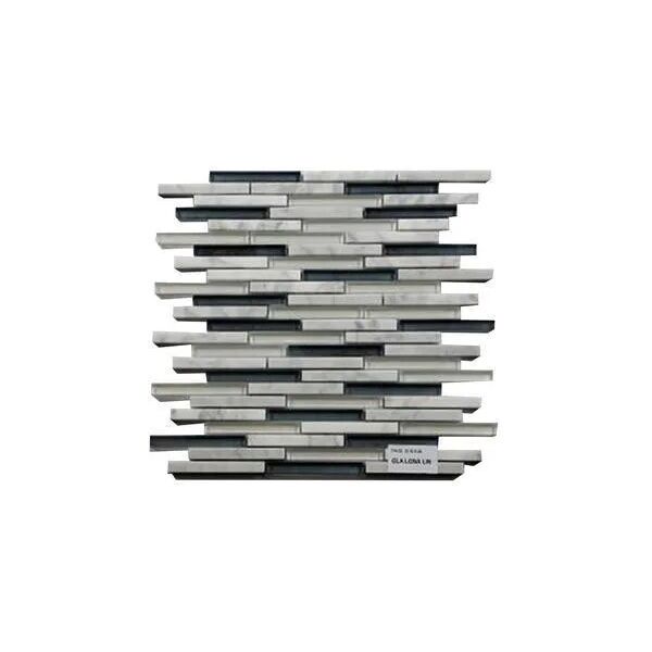 tecnomat mosaico orta vetro con vernice metal e marmo carrara foglio 30x30x0,8 cm