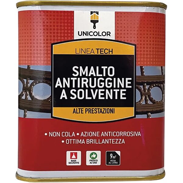 unicolor smalto antiruggine gel  bianco 0,75 l ferro metallo pronto uso 12-15 m² x 1 l