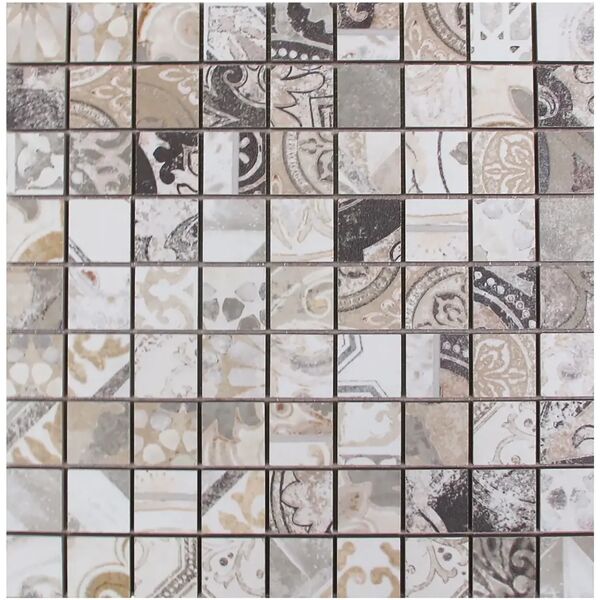 tecnomat decoro mosaico ghirigori 30x30x0,9 cm 1 pezzo gres porcellanato