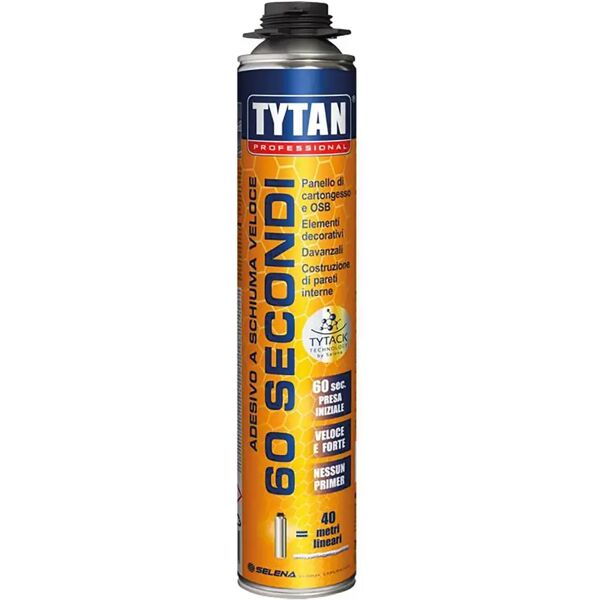 tytan adesivo a schiuma veloce  750ml 60 secondi per pistola pannelli osb e cartongesso