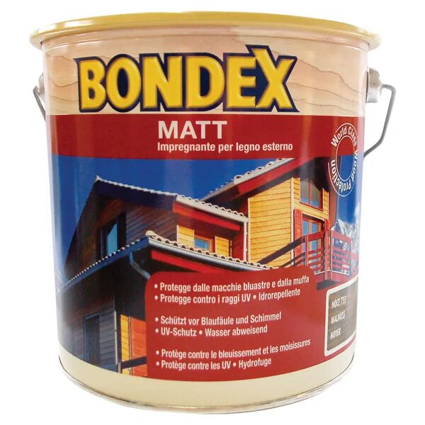 bondex impregnante solvente  matt 10 l noce scuro pronto all'uso 10-16 m² con 1 l