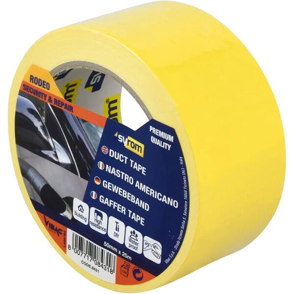 tecnomat nastro telato yellow syrom 50 mm x 25 m universale multiuso protegge ripara e sigilla