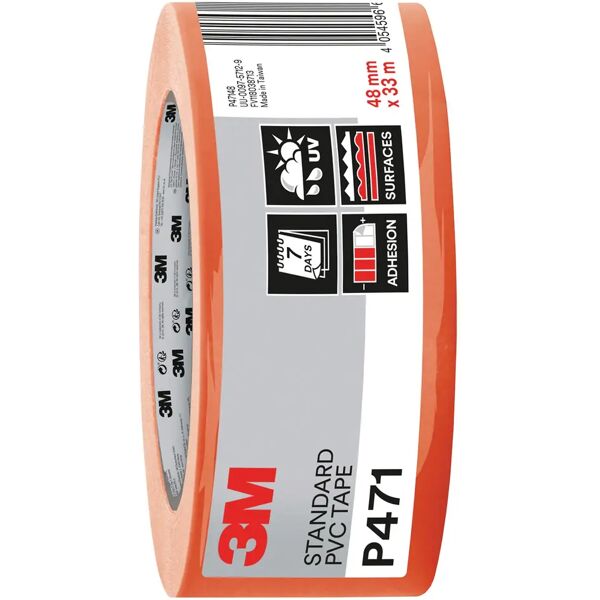 3m nastro riparazione  p471 48mm x 3  arancio in pvc resiste a uv tutte superfici