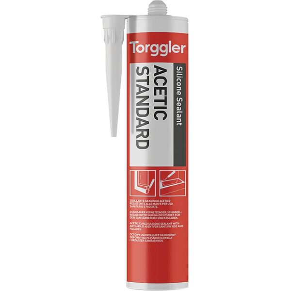 torggler silicone acetico  generico e ambienti sanitari bianco  280 ml