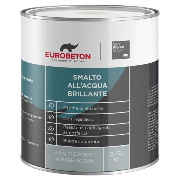 eurobeton sanmarco smalto acqua brillante eb sanmarco 0,75l grigio chiaro 14 m² con 1 l