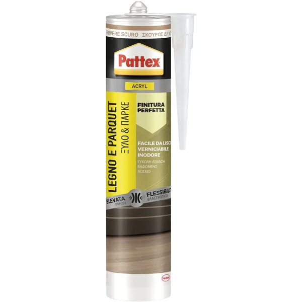 pattex silicone acrilico legno e parquet  rovere scuro 280 ml