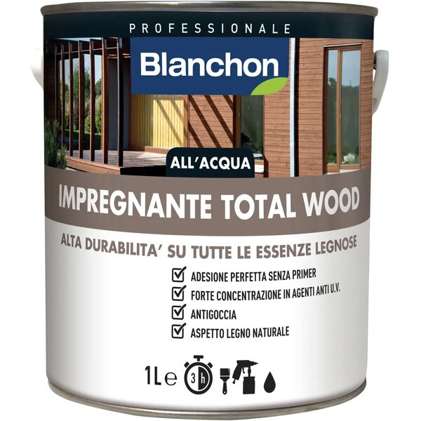 tecnomat impregnante acqua totalwood blanchon 1 l teck per tutti i legni 12 m² con 1 l