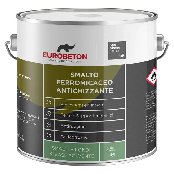 eurobeton sanmarco smalto ferromicaceo eb sanmarco 2,5 l grafite 10 m² con 1 l