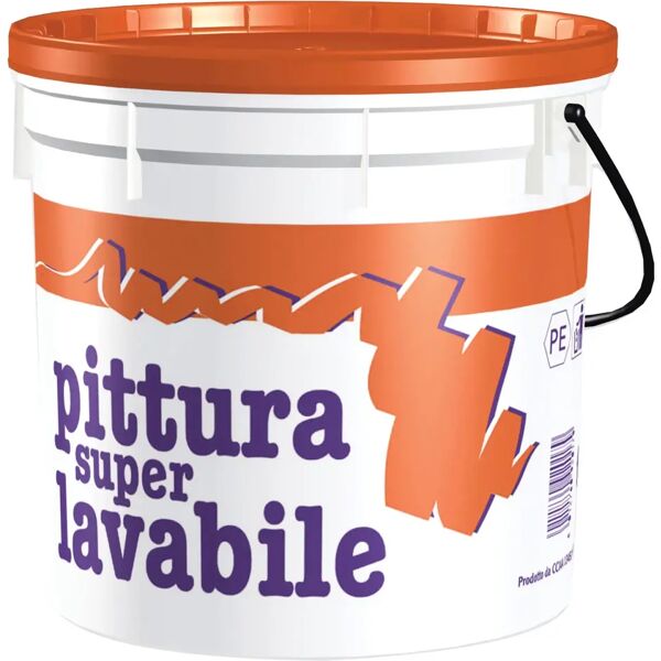 cipir pittura lavabile  bianca 4 l ideale per soggiorni camere 5-6 m² con 1 l a 2 mani