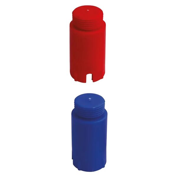 tecnomat coppia tappi prova impianti m 3/4'' rosso e blu