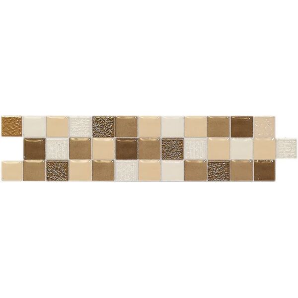 tecnomat listello mosaico beige 5x20x0,6 cm 5 pezzi pasta bianca bicottura