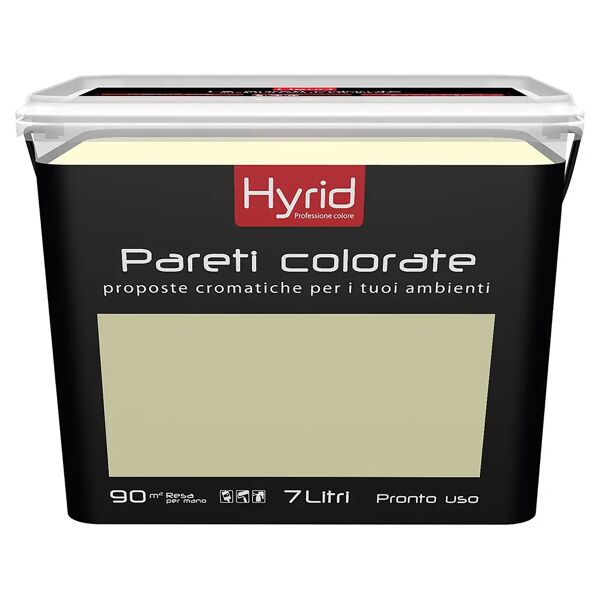 hyrid by covema idropittura traspirante hyrid 7 l verdeacido ambiente interno 5-6 m² con 1 l a 2 mani