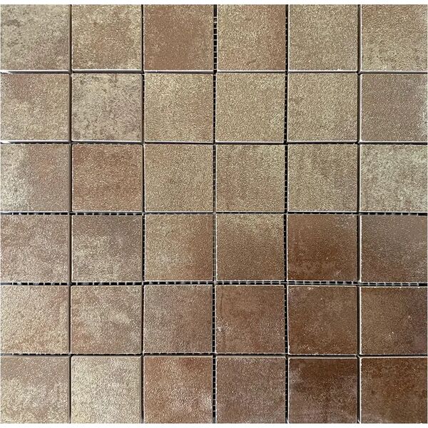 tecnomat mosaico barcellona rame foglio 30x30 cm tasselli 5x5 cm pei 3 r9 gres porcellanato