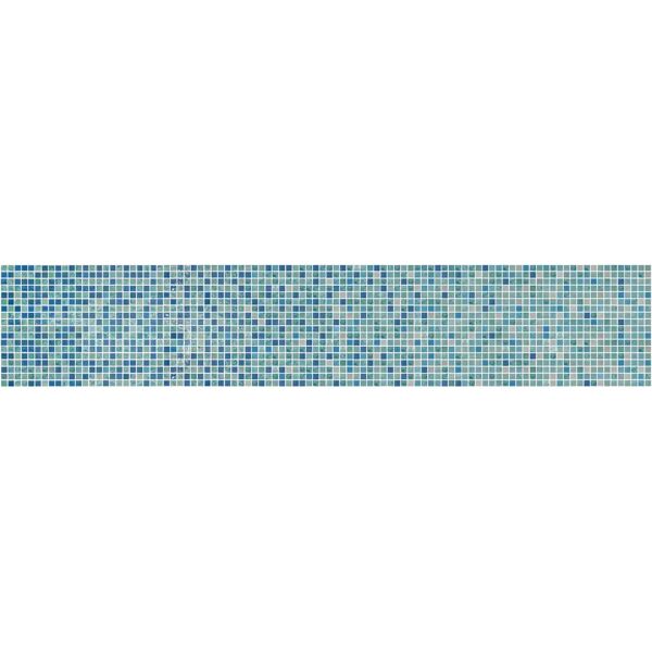 tecnomat mosaico degradado acquamarine 31x31 tassello 2,5x2,5 cm vetro composizione alta 2.48 m