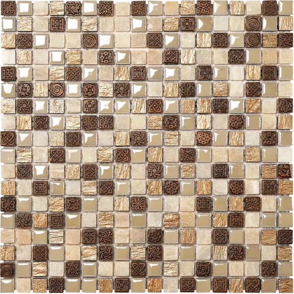 tecnomat mosaico tenerife ambra 30x30x0,8 cm al pezzo mix pietra ceramica