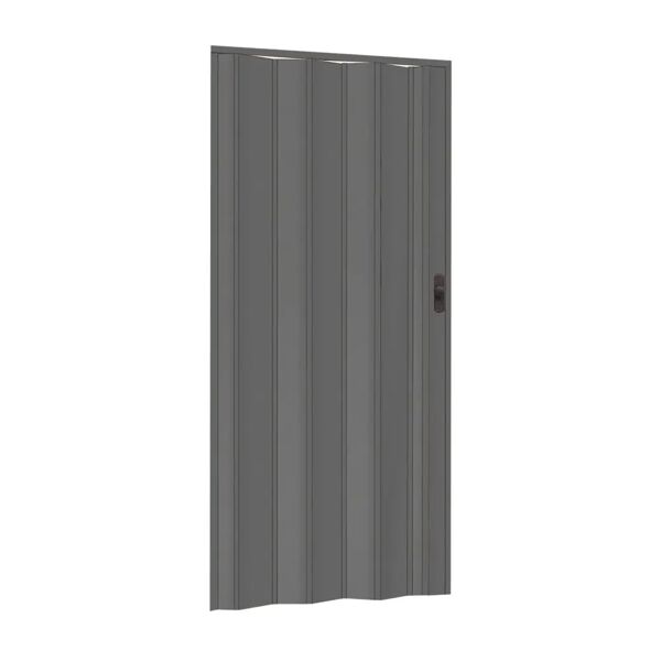 tecnomat porta soffietto pvc grigio  con serratura magnetica  l84xh215 cm