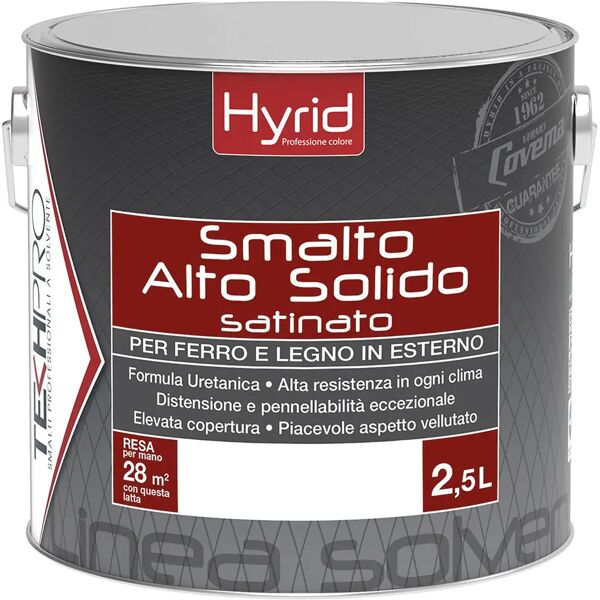 hyrid by covema smalto alto solido covema  2,5 l satinato nero  8 m² con 1 l