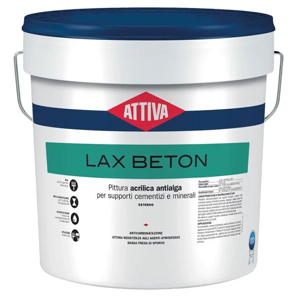 attiva pittura anticarbonatazione  14 l lax beton base bianca 10-12 m² con 1 l