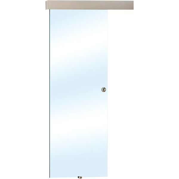 tecnomat porta da interno scorrevole esterno muro vetro satinato 90x215 cm (lxh) reversibile