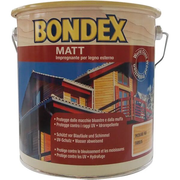 bondex impregnante solvente  matt 2,5 l noce scuro pronto all'uso 10-16 m² con 1 l