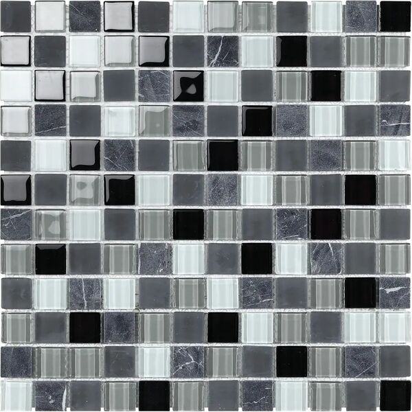 tecnomat mosaico cordoba grigio 29,8x29,8x0,4 cm al pezzo mix marmo vetro