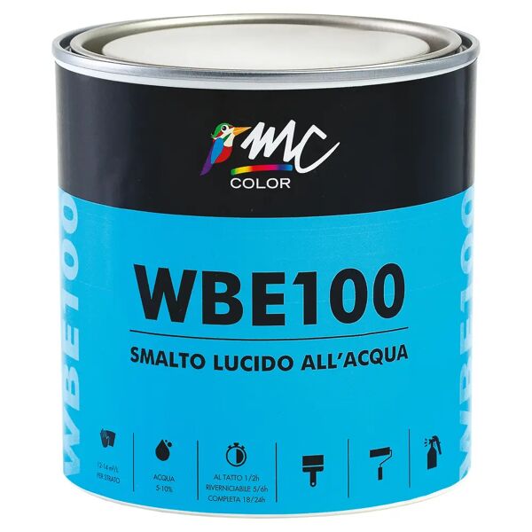 tecnomat smalto acqua lucido mccolor bianco 0,75 l tutti i supporti 12-14 m² con 1 l