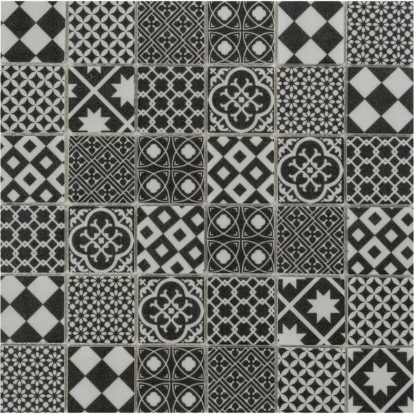 tecnomat mosaico interno esterno urban black 29,8x29,8x0,6 cm al pezzo pasta vetro riciclato