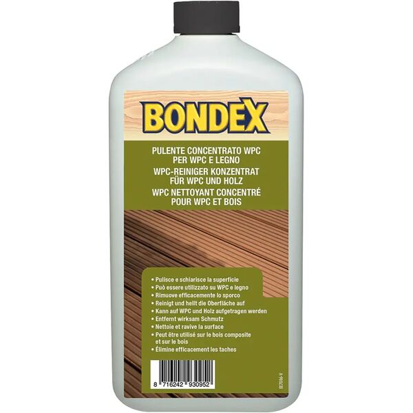 bondex pulitore decking  wpc 1 l concentrato per wpc e legno pronto uso