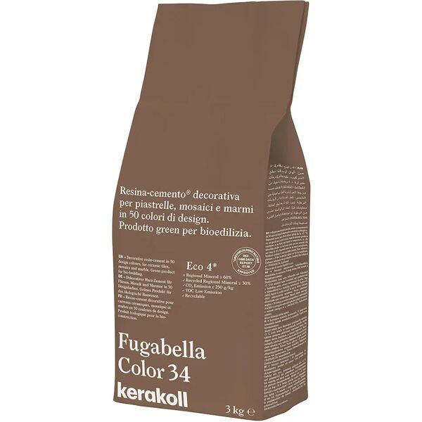 kerakoll stucco fugabella color  34 3 kg fuga 0-20 mm uso interno ed esterno