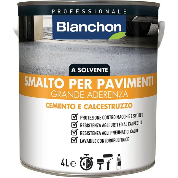 tecnomat smalto pavimenti blanchon solvente 4 l bianco 12 m² con 1 l pronto uso