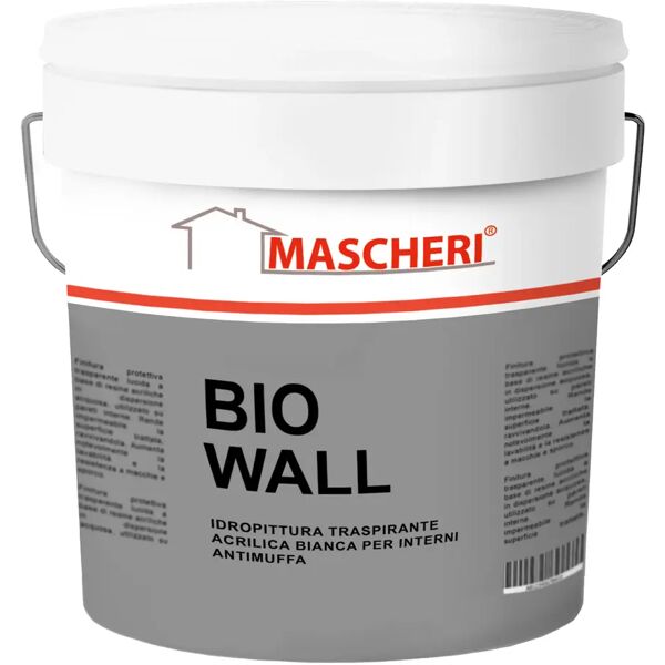 tecnomat idropittura antimuffa mascheri bio wall  14 l alta traspirabilita' 5-6 m² con 1 l  a 2 mani