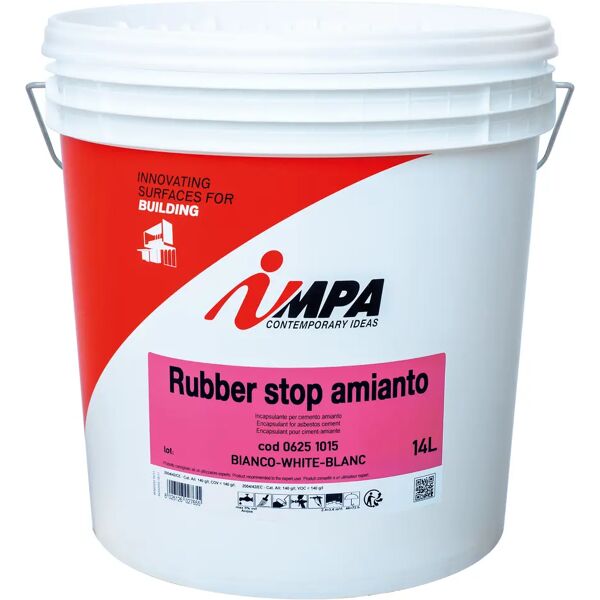 tecnomat pittura stop amianto impa bianco 14 l incapsulamento amianto 3,6 mq/l