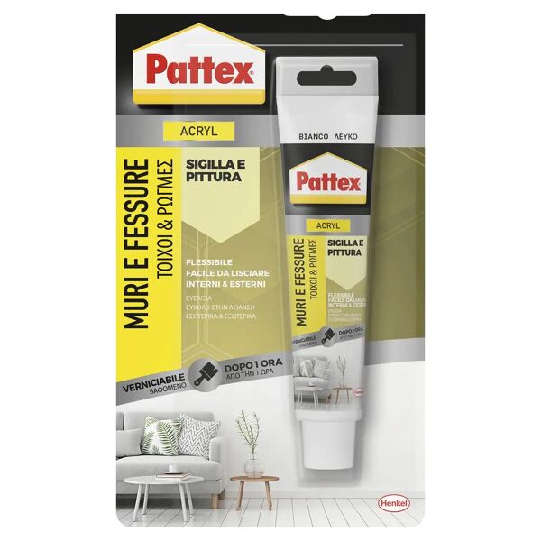 pattex silicone acrilico muri e fessure  bianco 50 ml