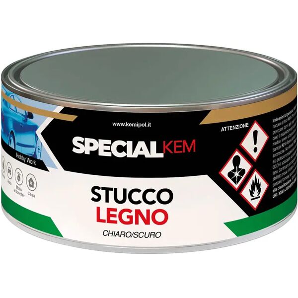 tecnomat stucco per legno chiaro/scuro 750 ml poliestere bicomponente  base microfibre di legno