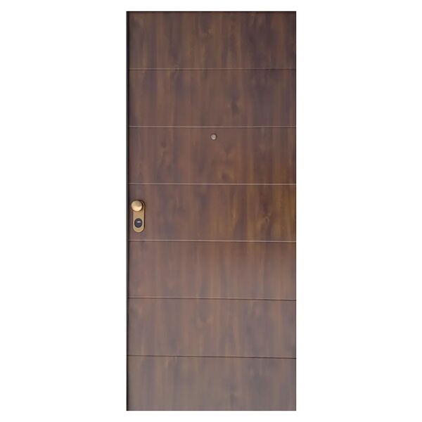 tecnomat porta blindata secure noce classe 3 apertura spinta a destra 210x90 cm (hxl)